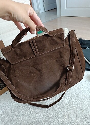 Stradivarius Süet kahverengi çanta 