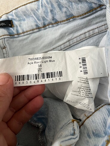 36 Beden mavi Renk Kot pantolon