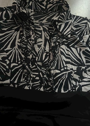 xl Beden siyah Renk Zebra Desenli Mini Gece Elbisesi