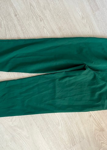 Diğer Drapeli Yeşil Kadın Kumaş Pantolon