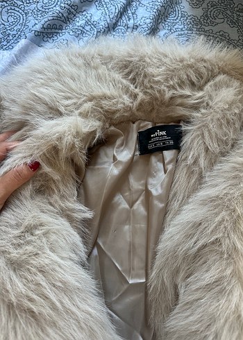 Zara Bej Kadın Suni Kürk Midi Ceket