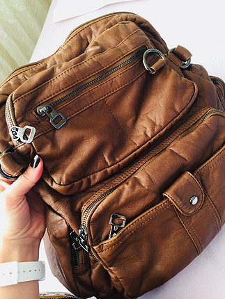 universal Beden kahverengi Renk Taba rengi gerçek deri sırt çantası 