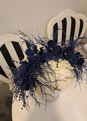 Accessorize Lacivert Çiçekli Taç