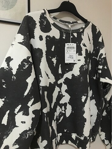 m Beden Koton desenli Sweatshirt