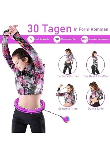 24 parça çıkarılabilir Hula Hoop