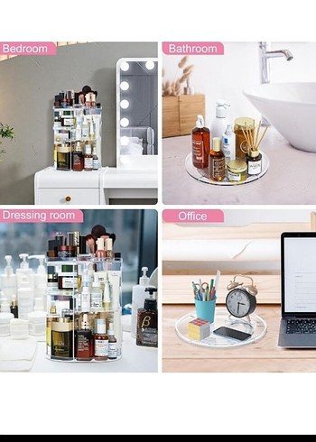 Diger 360° Döner Makyaj Organizeri Bej - Görsel 8