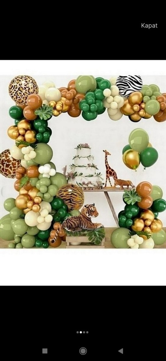 Safari Temalı Balon ve Parti Dekoru - Görsel 2