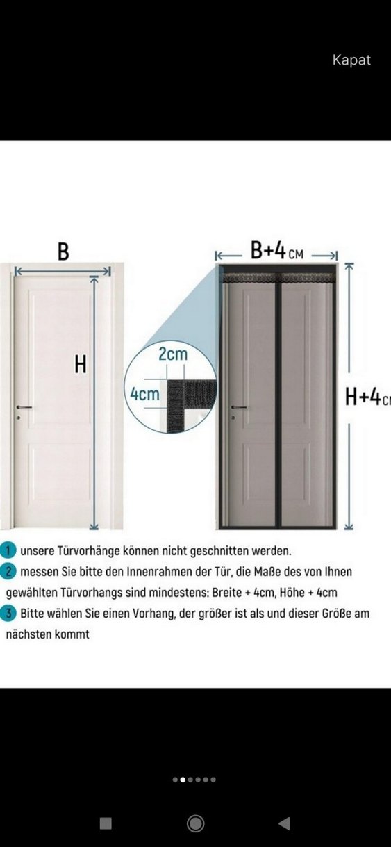 Diger Siyah Gri Kapı Perdesi Sineklik - Görsel 2