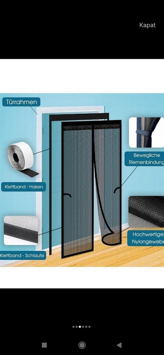 Diger Siyah Gri Kapı Perdesi Sineklik - Görsel 3