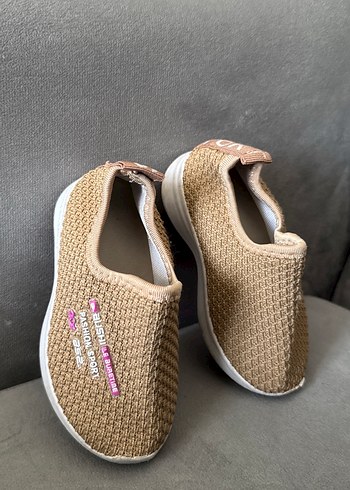 Çocuk Bej Örgü Spor Ayakkabı - Görsel 2