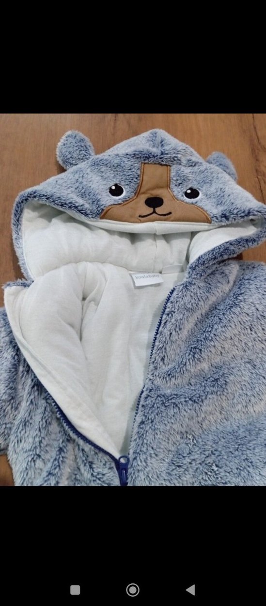 Gri Kürklü Bebek Erkek Tulumu - Görsel 2