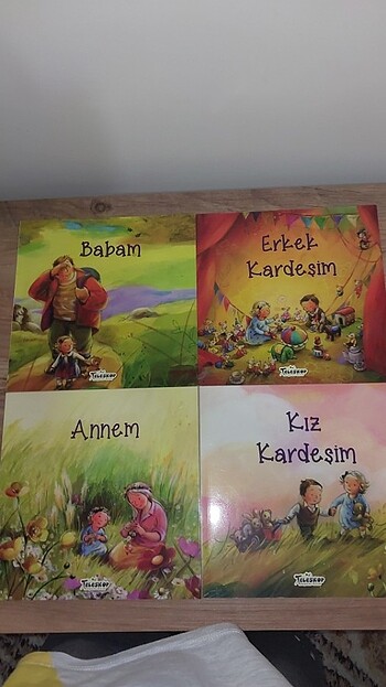 Ailem Serisi Babam,Annem,Erkek k.,Kız k. 4 lü kitap ucuza