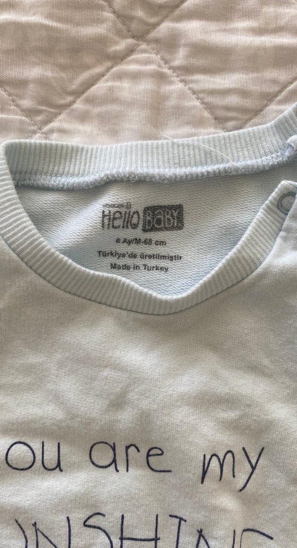 Gri Uzun Kollu kız Bebek Body - Görsel 2