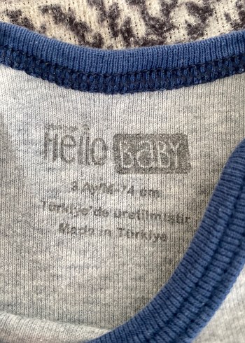 Gri Kısa Kollu Erkek Bebek Çıtçıtlı Body - Görsel 2