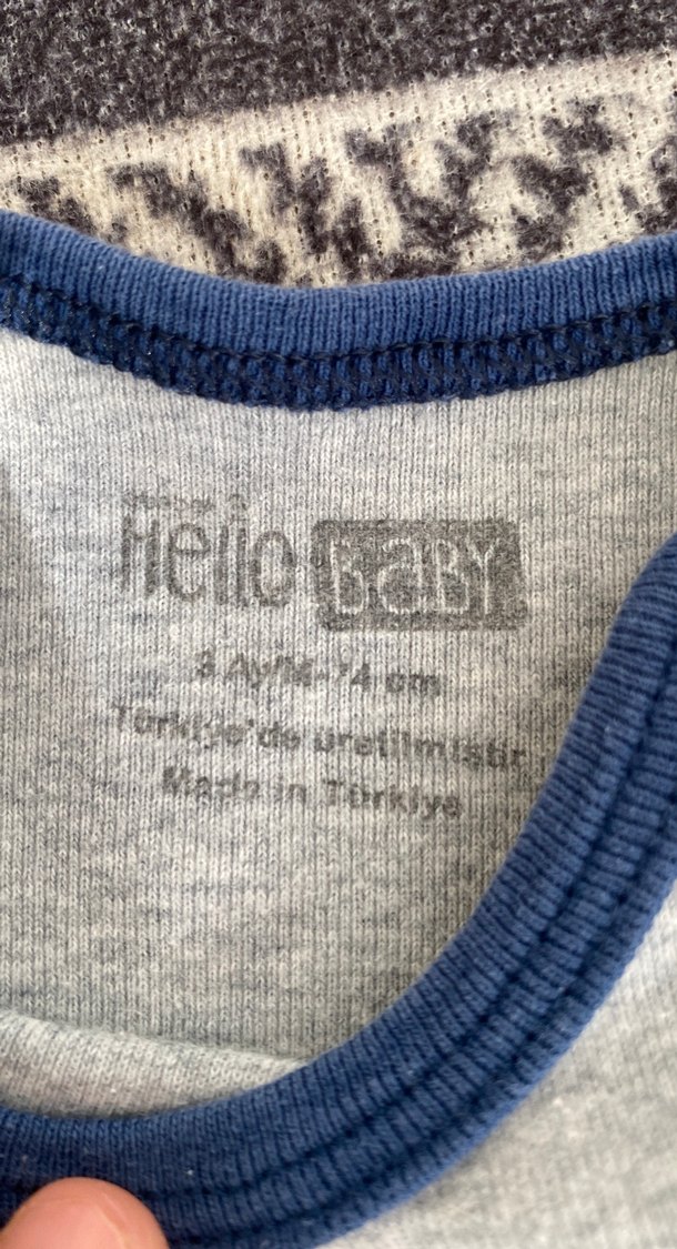 Gri Kısa Kollu Erkek Bebek Çıtçıtlı Body - Görsel 2