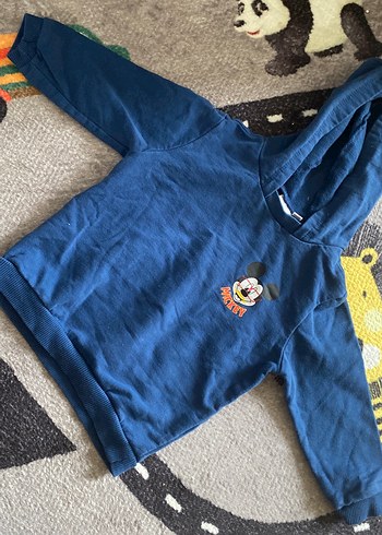 Kapüşonlu Erkek Çocuk Sweatshirt Mickey Desenli - Görsel 2