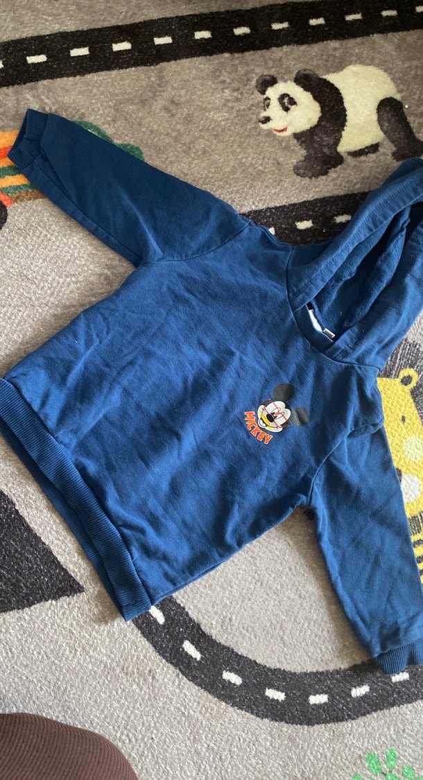 Kapüşonlu Erkek Çocuk Sweatshirt Mickey Desenli - Görsel 2