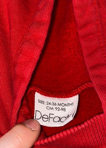 Kırmızı Kapüşonlu Erkek Çocuk Sweatshirt - Görsel 2