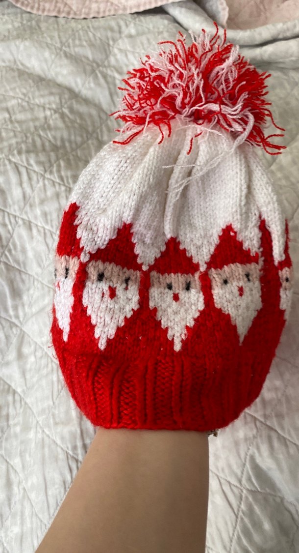 Kırmızı Örgü Kız  Bere - Görsel 2