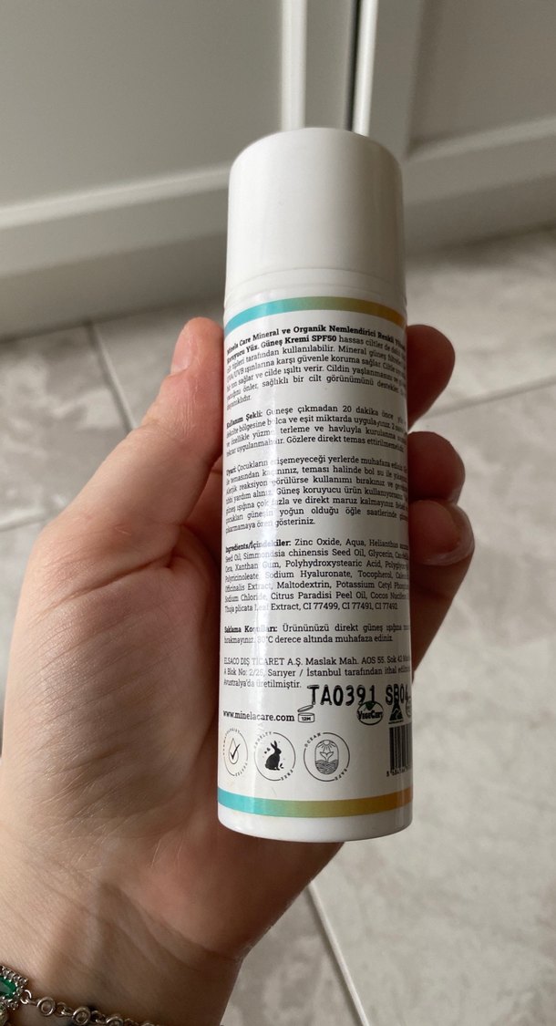 Minela Care SPF 50 Tonlu Mineral Güneş Kremi - Görsel 2