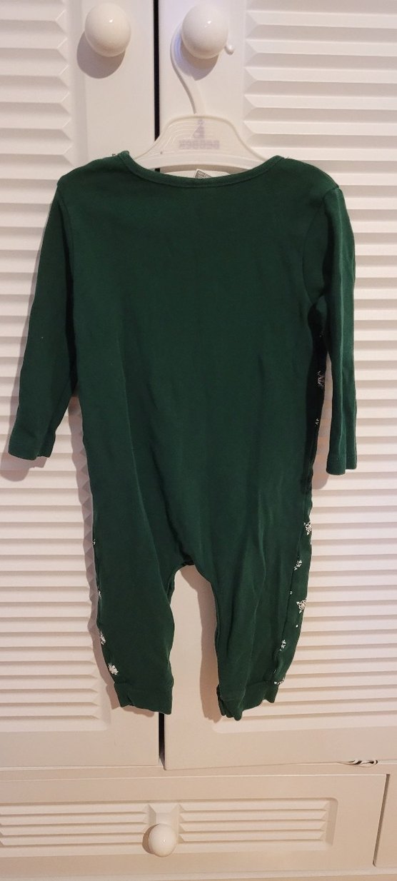 Yeşil Uzun Kollu Bebek Tulum - Görsel 2