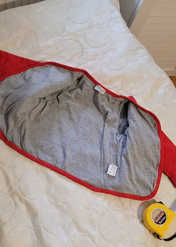 Düğmeli Bebek Kırmızı Ceket - Görsel 7