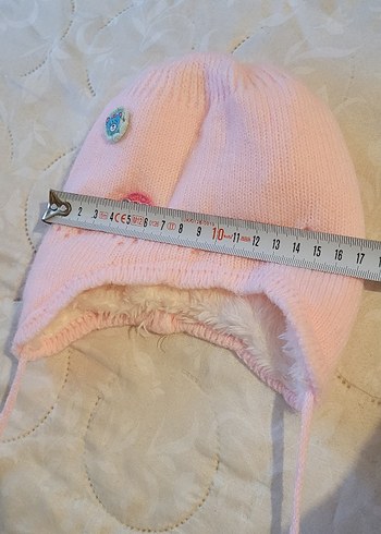 Nakışlı Pembe Örgü Çocuk Bere - Görsel 3