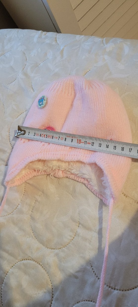 Nakışlı Pembe Örgü Çocuk Bere - Görsel 3