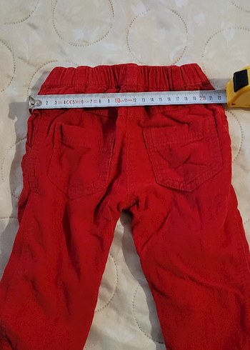 Kız Çocuk Kırmızı Süet Bol Kesim Pantolon - Görsel 5
