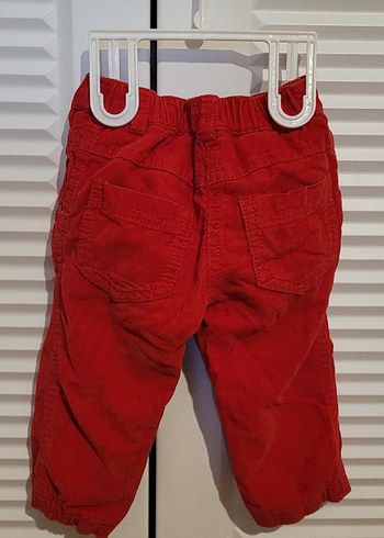 Kız Çocuk Kırmızı Süet Bol Kesim Pantolon - Görsel 6