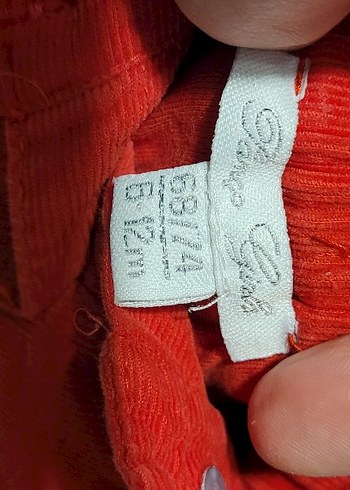 Kız Çocuk Kırmızı Süet Bol Kesim Pantolon - Görsel 2