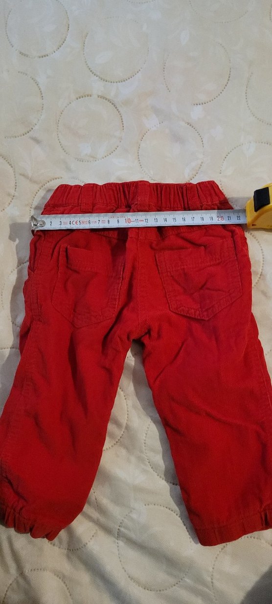 Kız Çocuk Kırmızı Süet Bol Kesim Pantolon - Görsel 5