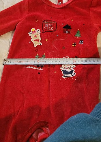 Nakışlı Kırmızı  Bebek Tulum - Görsel 2