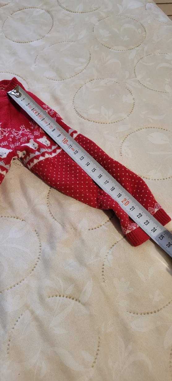 Kız Çocuk Kırmızı Örgü Hırka - Görsel 3