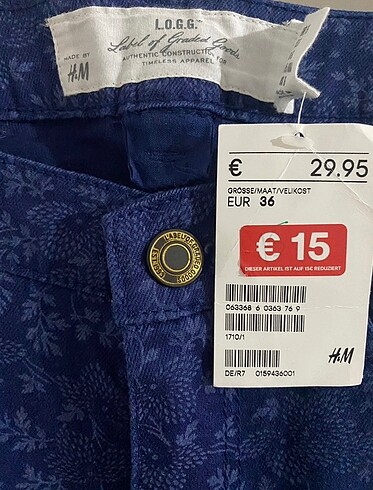 H&M desenli jean