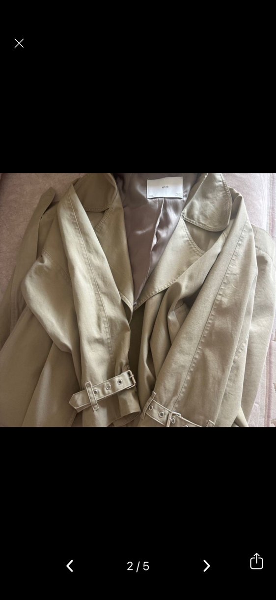 MANGO Bej Midi Trençkot - Görsel 2