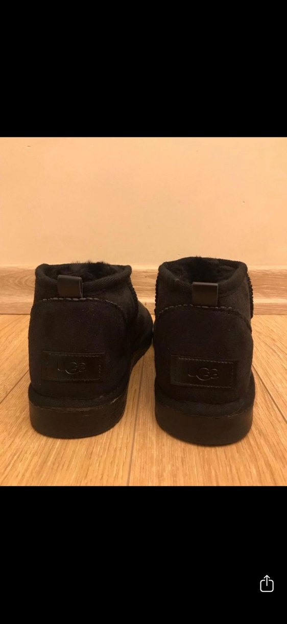 Siyah Süet Dolgu Topuk Kadın Bot replika ugg - Görsel 4