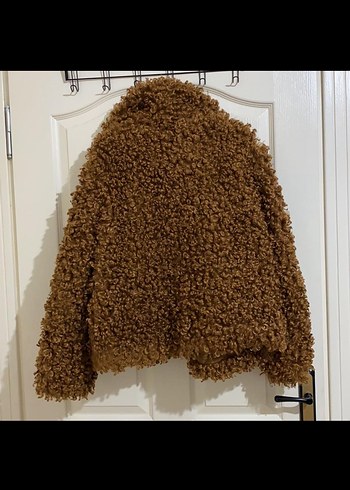 ZARA Kahverengi Kürklü Midi Kadın Yün Ceket - Görsel 2