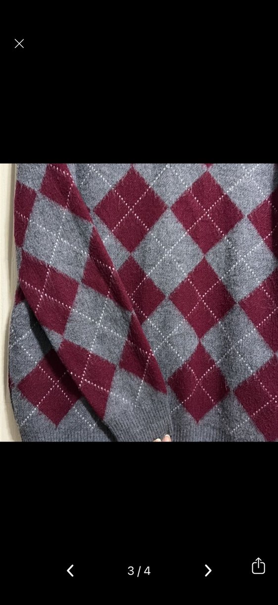 ADDAX Gri Düğmeli Polo Yaka Triko Kazak - Görsel 4