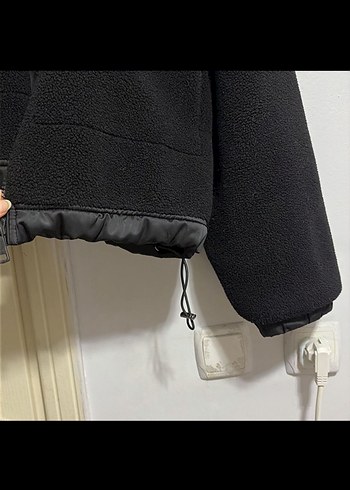 ZARA Siyah Fermuarlı Kadın Polar Ceket - Görsel 5