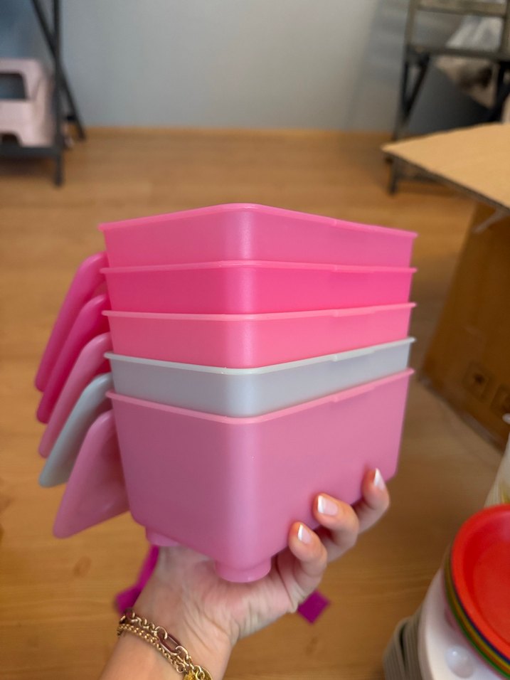 Pastel Pembe Plastik Saklama Kabı - Görsel 2