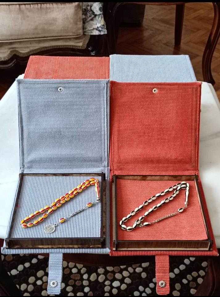 Ahşap Tesbih Takı Seti Kutusu - Görsel 2