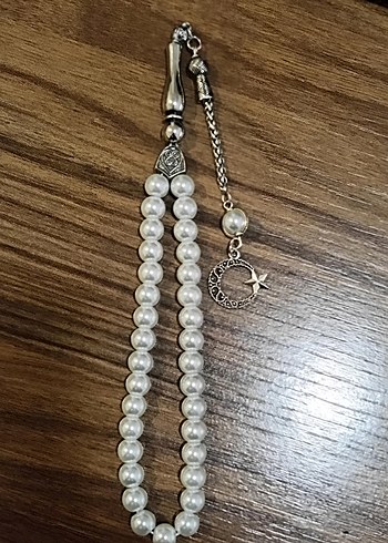 Gümüş Kaplama İnci Tesbih - Görsel 2