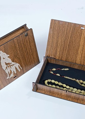 Ahşap Gömme Tesbih Kutusu - Görsel 3