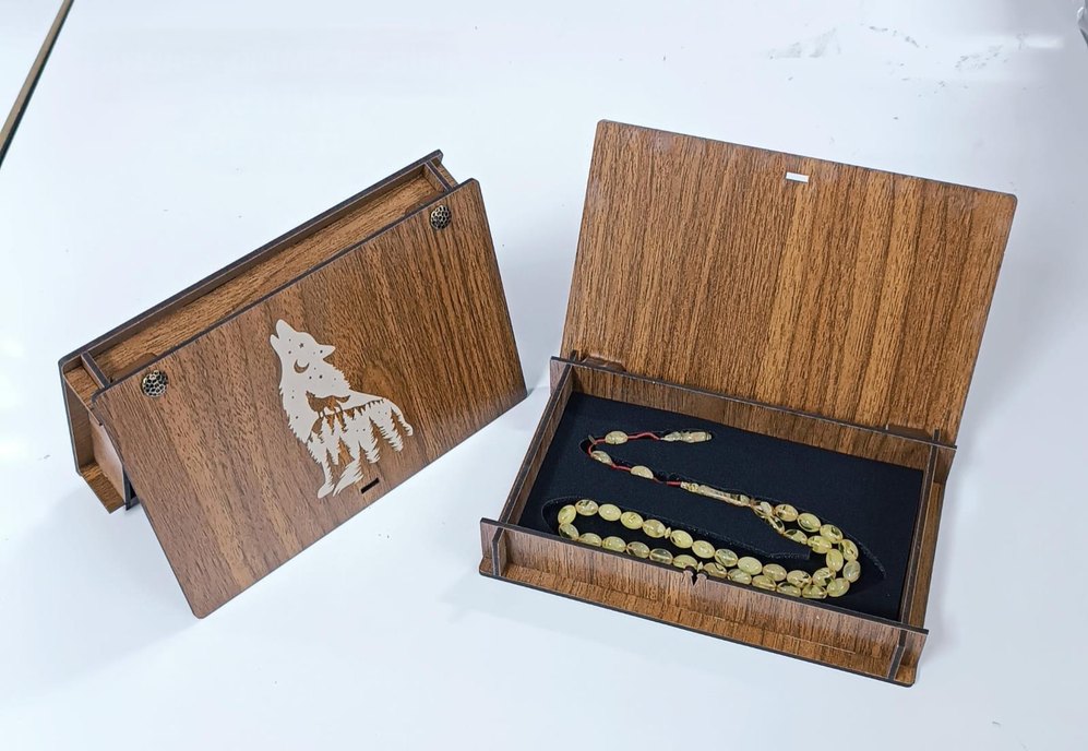 Ahşap Gömme Tesbih Kutusu - Görsel 3