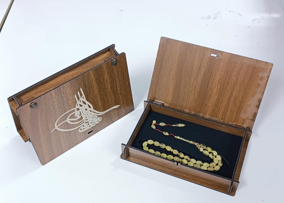 Ahşap Gömme Tesbih Kutusu - Görsel 2