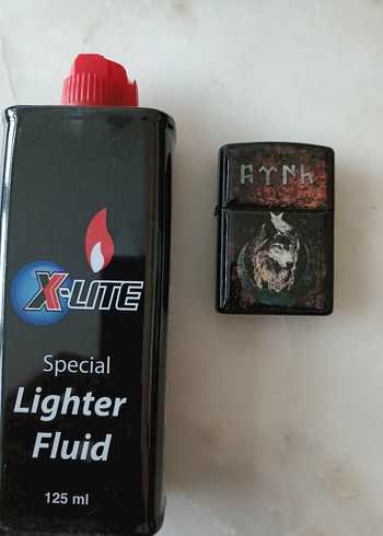 Kurt Baskılı Zippo ve Benzili