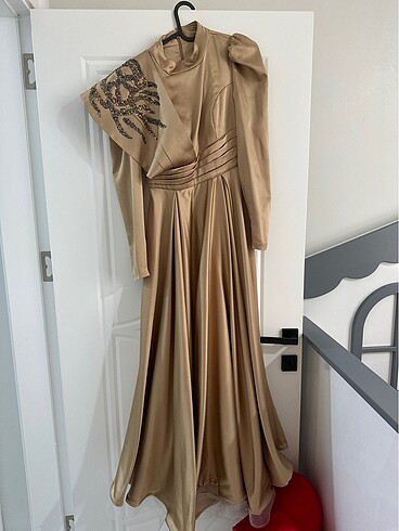 xs Beden camel Renk Abiye