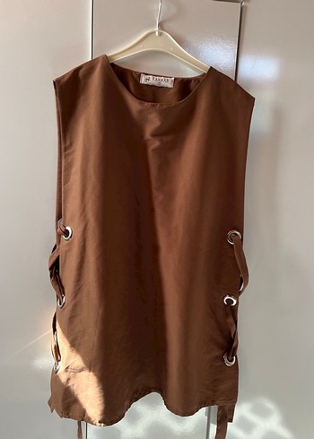 Fahhar kuşgözü baglamalı Kahverengi süveter - Görsel 5