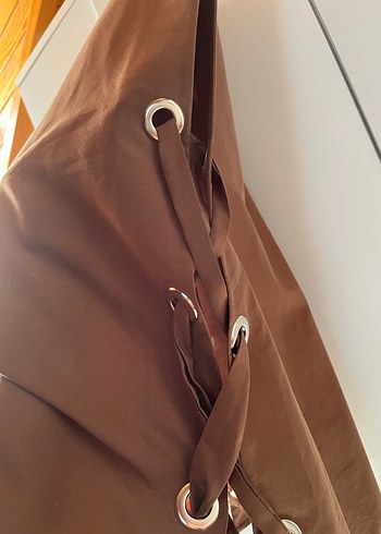 Fahhar kuşgözü baglamalı Kahverengi süveter - Görsel 4